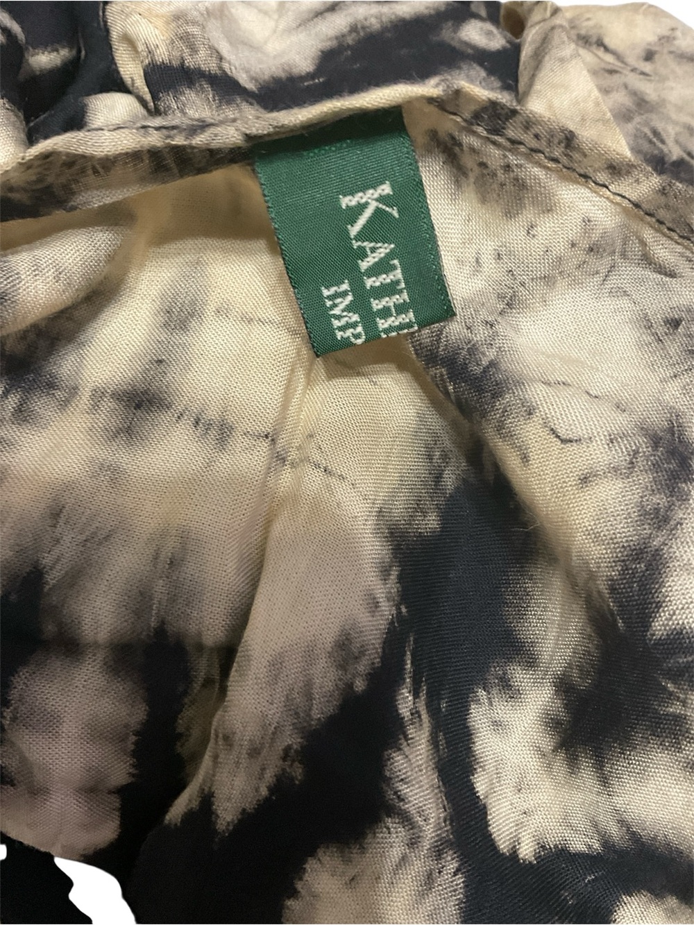 Kathmandu Black Cream Tie Dye Duster Kimono Cardigan Boho Rayon OS - Picture 5 of 6